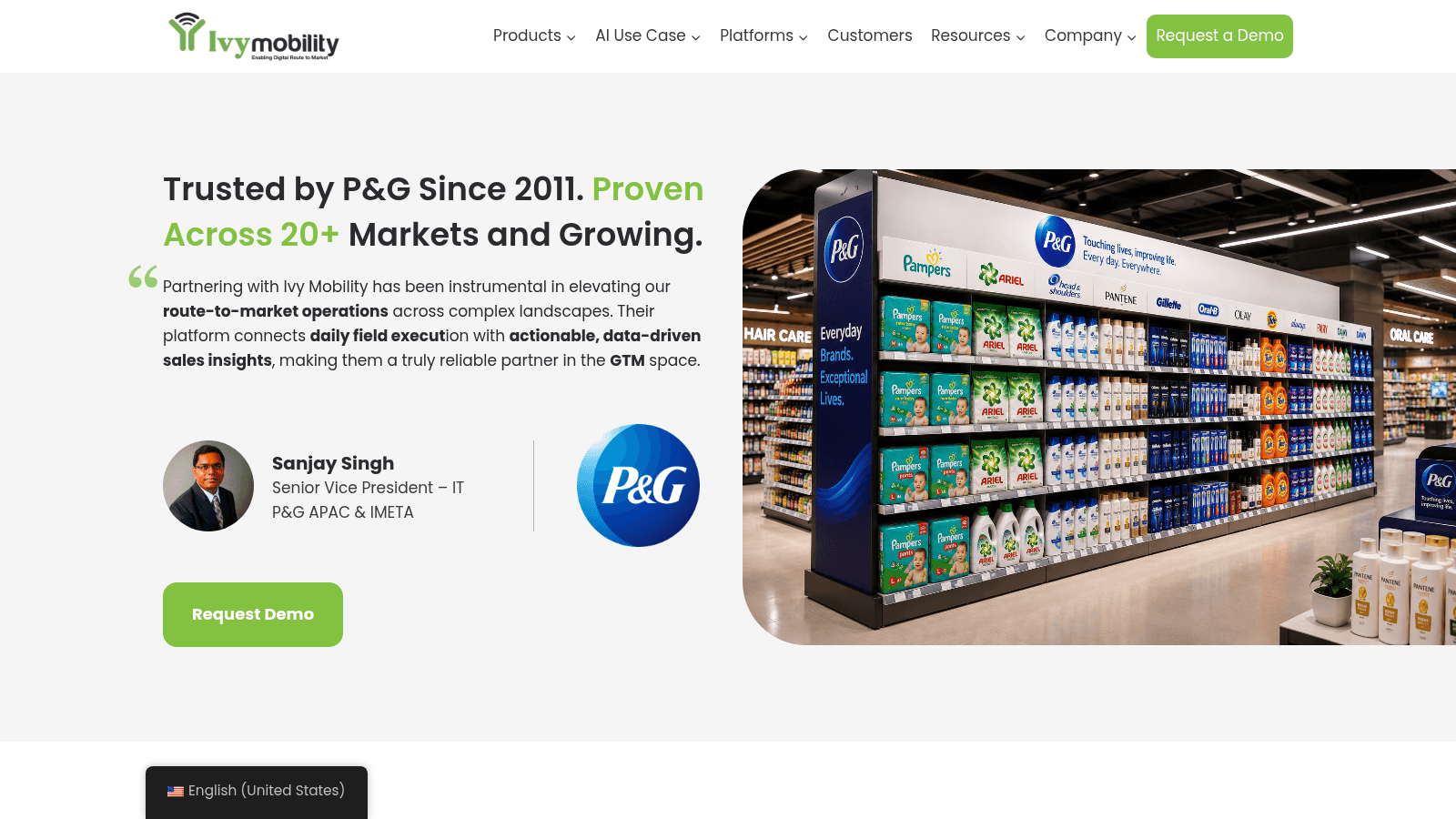 Ivy Mobility as order tracking software for distributors