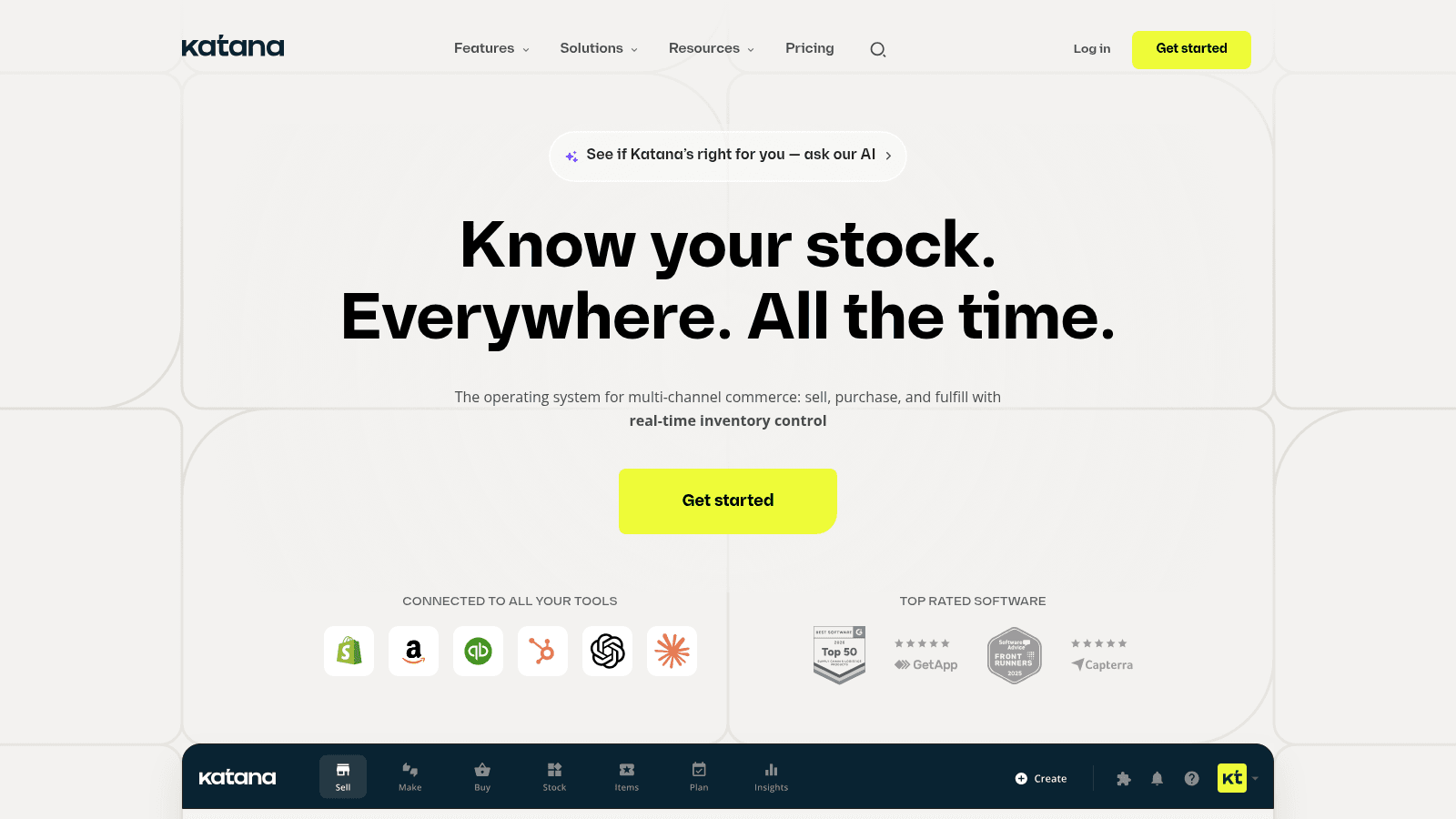 Katana as inventory tracking software for distributors