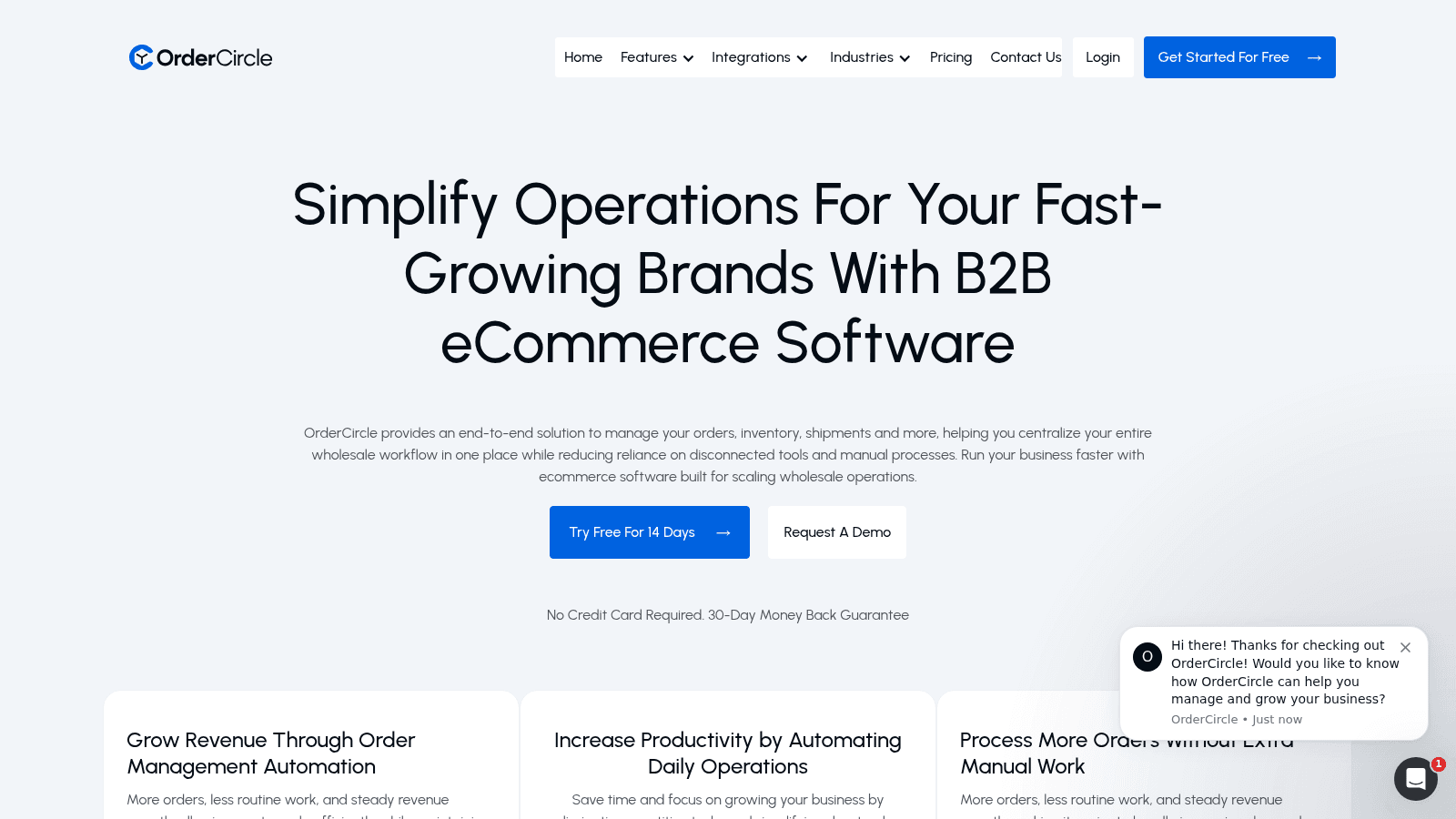 OrderCircle as order entry software for distributors