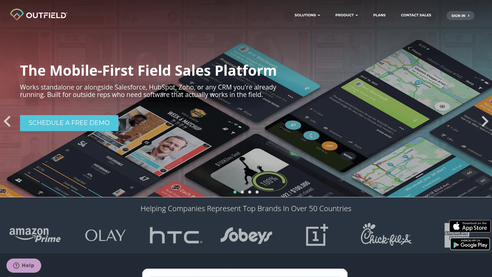 Outfield as a top distributor sales software