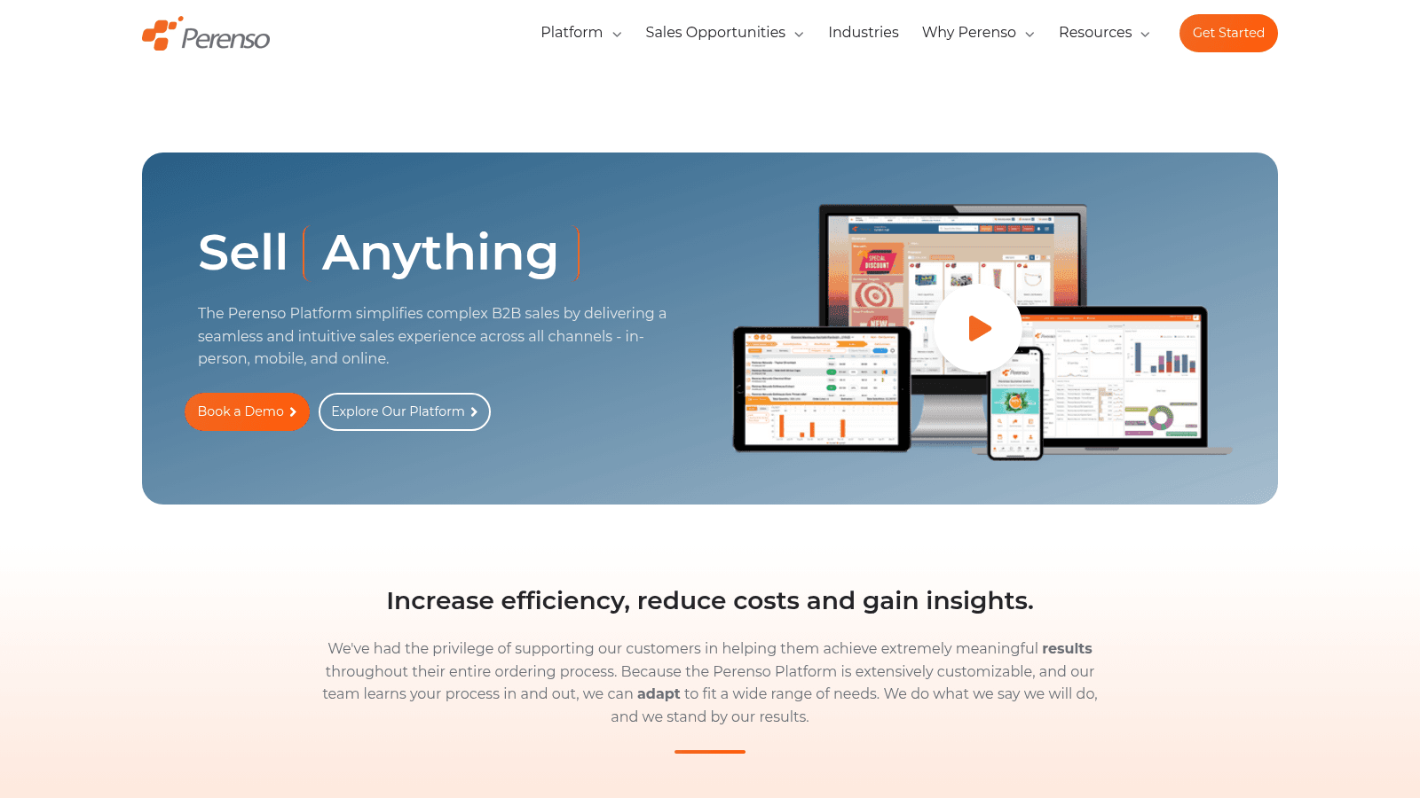 Perenso as order entry software for distributors