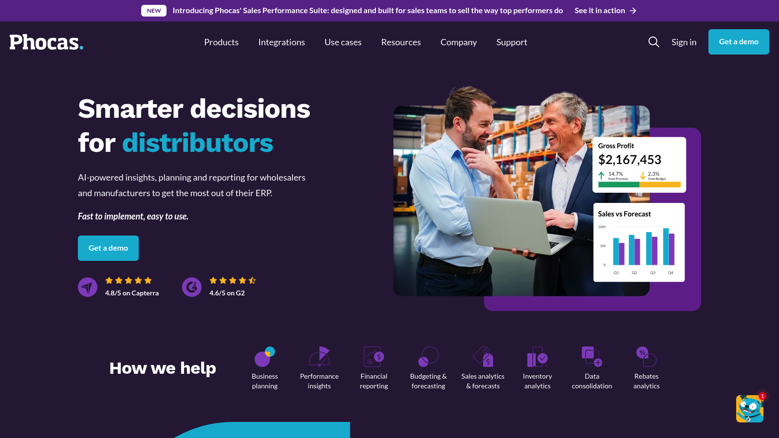Phocas as a top distributor analytics software