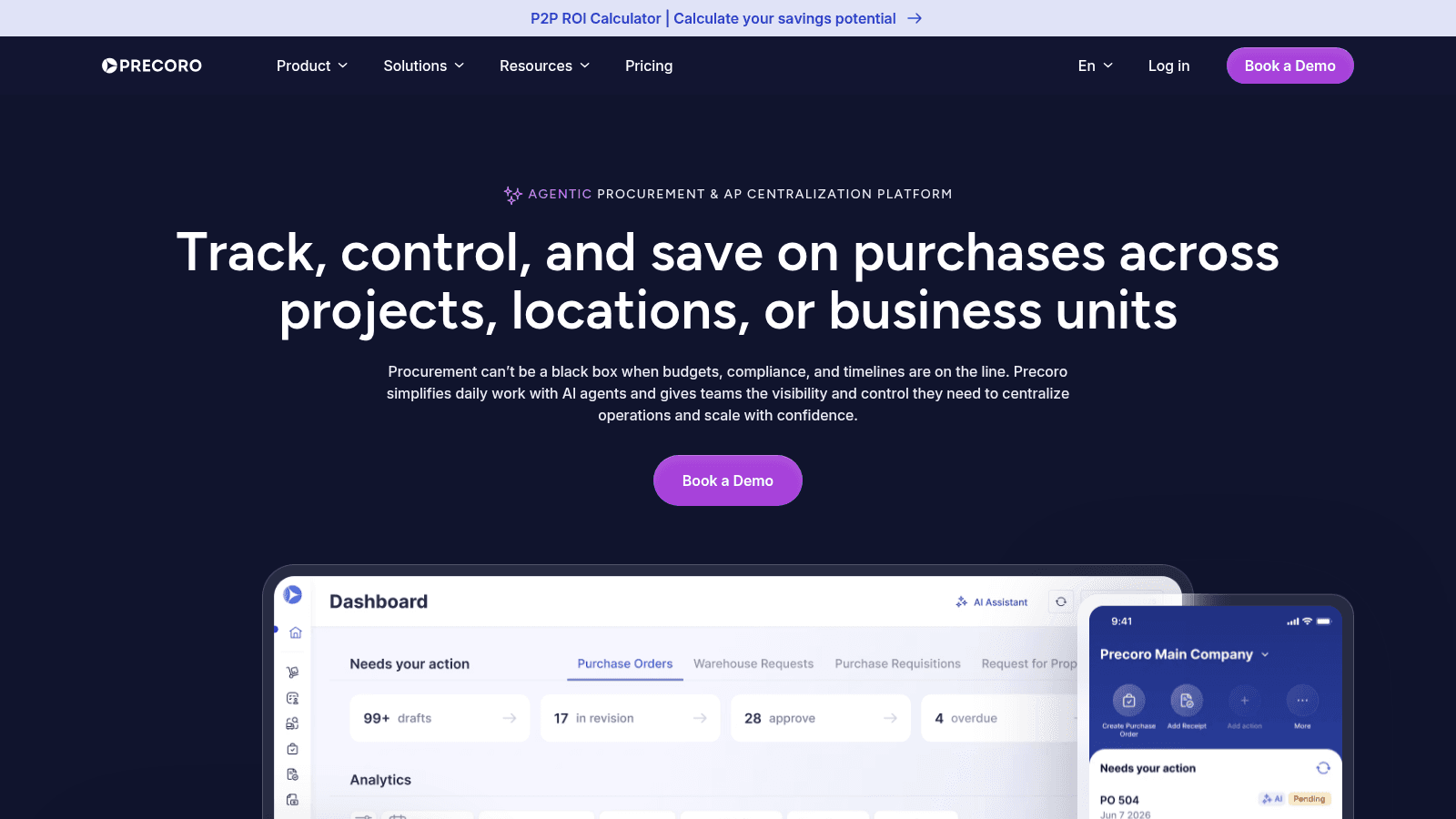 Precoro as vendor management software for distributors