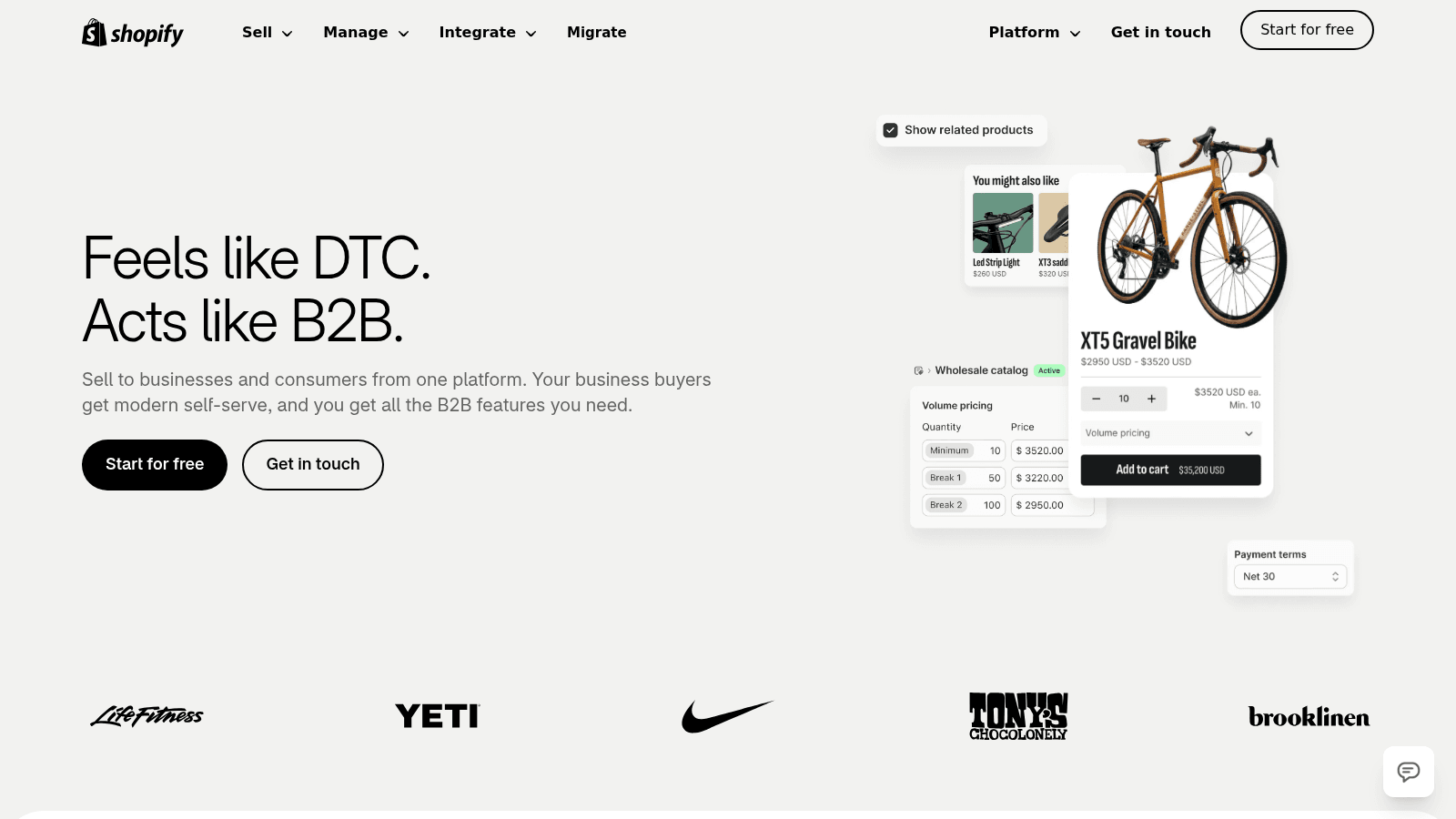 Shopify as a top b2b portal software