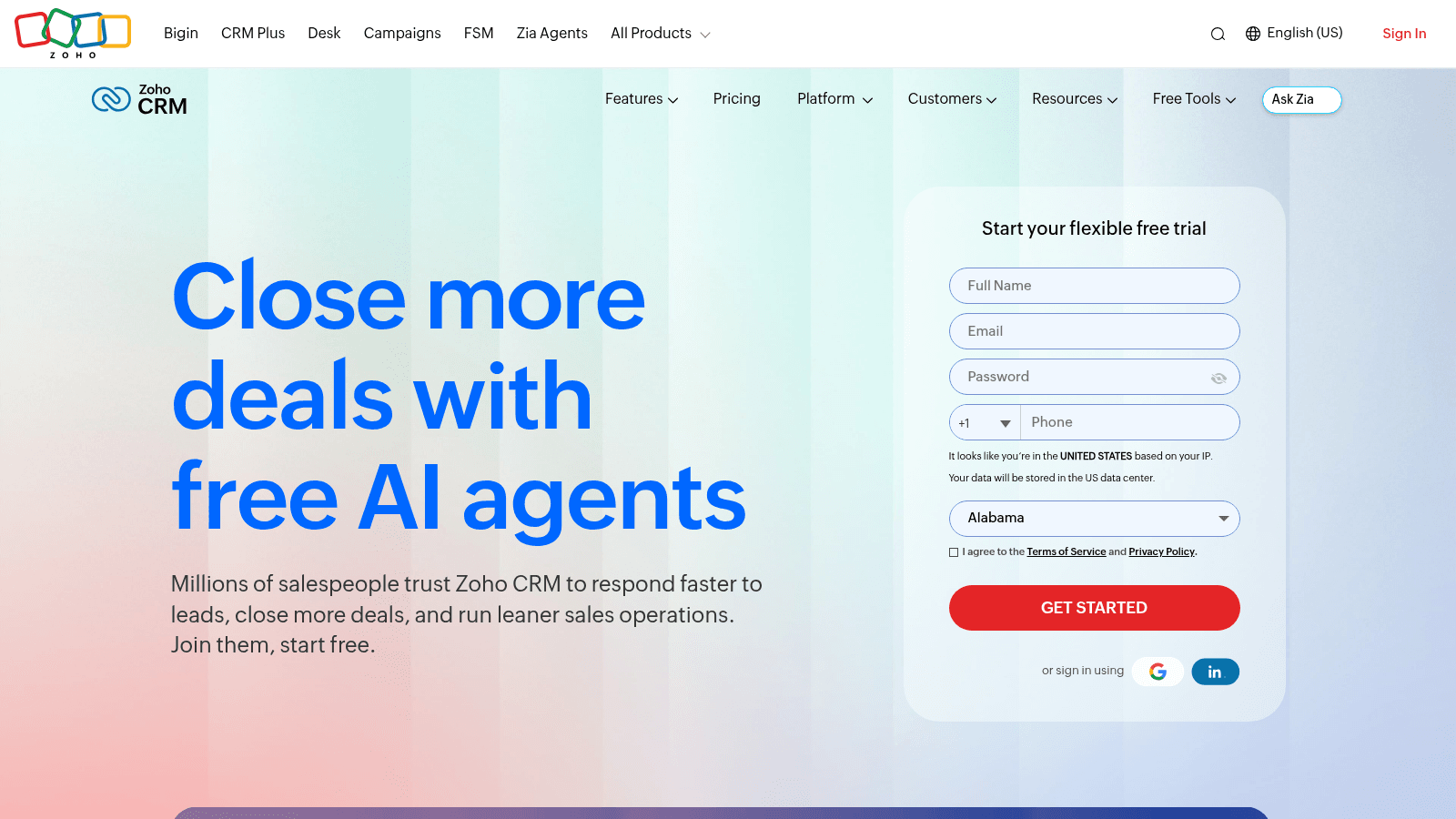 Zoho CRM as a top distributor sales software