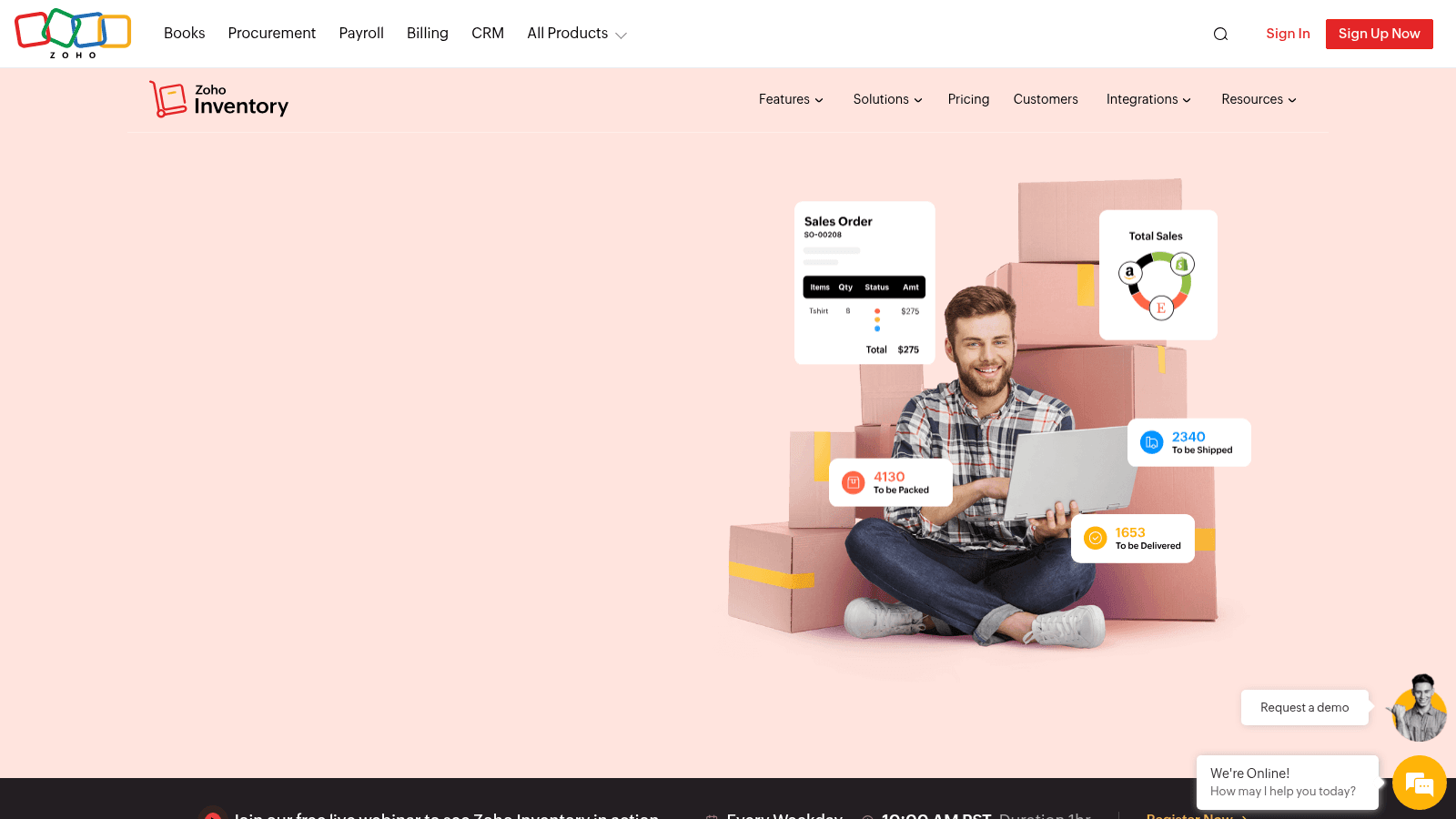Zoho Inventory as inventory control software for distributors