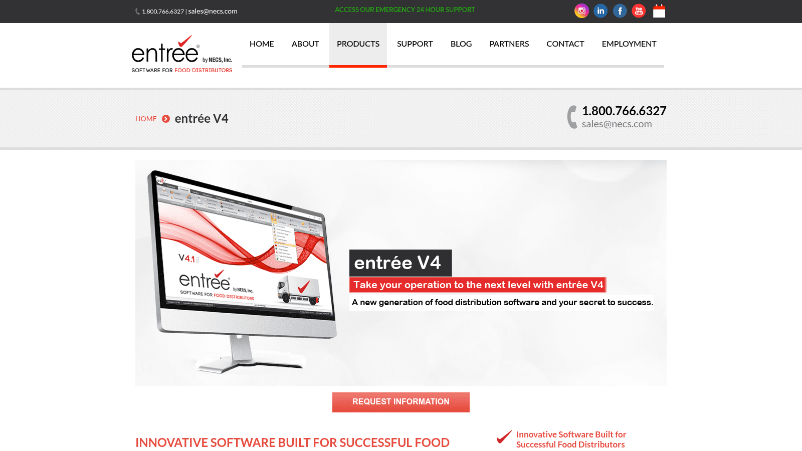 entrée by NECS as a top wholesale operations software